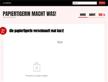 Tablet Screenshot of papiertigerin.zwergenprinzessin.com